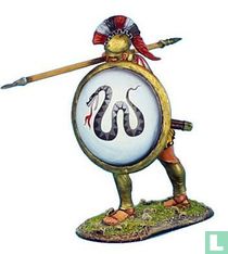 Greek Hoplite with Snake Shield and linen Armor