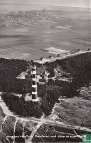 Ameland - Hollum - Vuurtoren met dorp in vogelvlucht