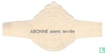 Reclamebanden Abonné (ongenummerd, zwarte lijnen, stemt tevrêe) sigarenbandjes catalogus