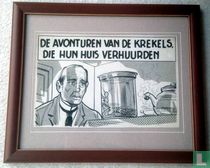 originele illustratie "De avonturen van de krekels, die hun huis verhuurden"