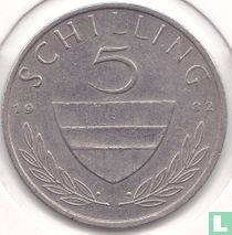 Autriche 5 schilling 1982