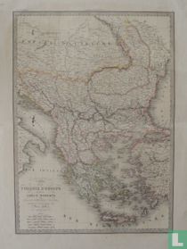 Carte De La Turquie D'Europe Et De La Grèce Moderne 