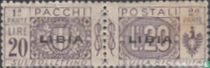 Timbre de colis avec surcharge