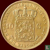 Nederland 10 gulden 1824 (mercuriusstaf)