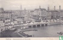 Hamburg  Reesendammbrücke und Alsterarcaden.