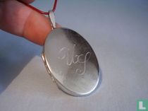 Silber Medaillon Anhänger mit Gravur