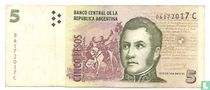 Argentine 5 pesos