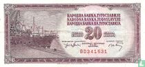 Yougoslavie 20 Dinara 1974