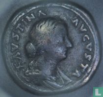 Romeinse Rijk AE sestertius ND (161-176, Faustina II echtgenote van Marcus Aurelius, HILARITAS)