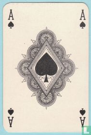 Schoppen aas, S2 05A, VSN, Dutch, Ace of Spades, Speelkaartenfabriek Nederland, (SN), Speelkaarten, Playing Cards