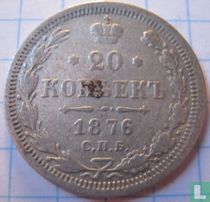 Russia 20 kopecks 1876