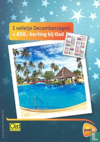 1 velletje Decemberzegels = €50,- korting bij Oad / Gratis Thuisagenda bij 3 velletjes Decemberzegels