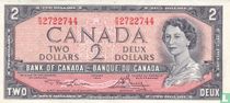 TICKET CANADA 2 DOLLARS 1954