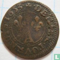 Nevers & Rethel denier tournois 1653 (A)