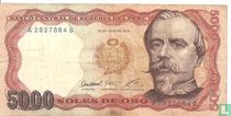 Pérou 5000 Soles de Oro 1976