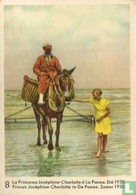 Prinses Joséphine-Charlotte te De Panne. Zomer 1938
