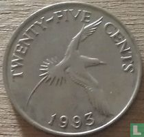 Bermuda 25 cents 1993