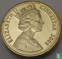 Gibraltar 1 pound 2005 "Discovery of a Neanderthal skull in Gibraltar in 1848"