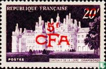 Chambord Castle, with overprint