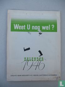 Calendrier Vous souvenez-vous ? 1946