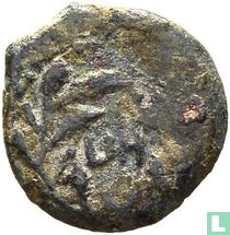 Pontius Pilate, préfet de Judée sous Tibère, 14-37, 26-36. N. Prutah 31/32 de AE C