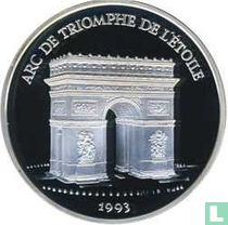 France 100 francs / 15 écus 1993 (PROOF) "Arc de triomphe de l'Étoile"