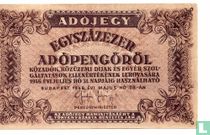 Ungarn 100.000 Adópengö 1946