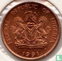 Nigeria 1 Kobo 1991 