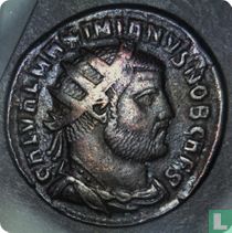 L'Empire romain, AE 21, 293-305 AD, galère comme César sous Dioclétien, Antioche, 295-299 AD