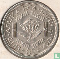 Afrique du Sud 6 pence 1954