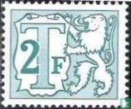 Heraldieke leeuw en groot cijfer