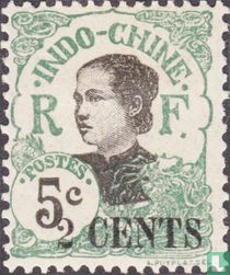 Woman from Annam, with overprint