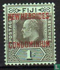 Fiji stamps with overprint