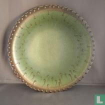 Plat Décoratif Vert Céladon Regina (1930-1950) 