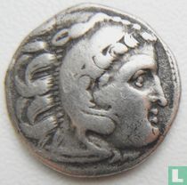 Royaume de Macédoine, Alexandre le grand 336-323 av. J.-C., AR drachme de Kolophon frappé. 