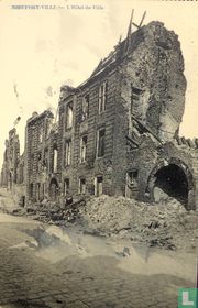 Nieuwpoort Stadhuis Hotel de Ville .Ruïne Begin Eerste Wereldoorlog