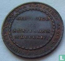 Netherlands Inhuldigingspenning Willem 1 1814 (Brons)
