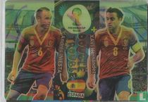 Xavi Hernández en Andrés Iniesta