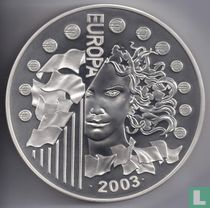 Frankrijk 50 euro 2003 (PROOF - zilver) "First anniversary of the euro"