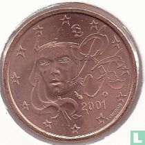 France 5 cent 2001 for sale