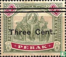 Ridden elephants with overprint new value