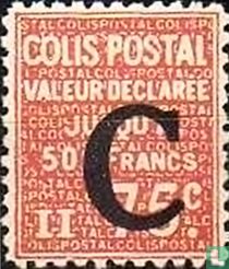 Pakketpost, met opdruk