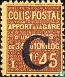 Pakketpost, met opdruk