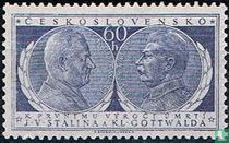 J. Stalin and k. Gottwald