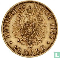 Prusse 20 mark 1888 (type 2)