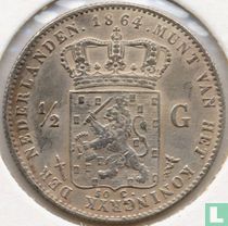 Netherlands ½ gulden 1864