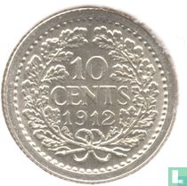 Nederland 10 cent 1912 (lage kroon)