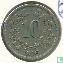Austria 10 heller 1916 (type 1)