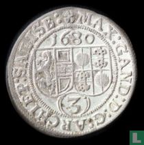 Salzbourg 3 kreuzer 1680