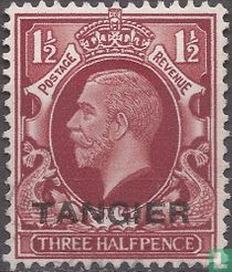 Koning George V, met opdruk "Tangier"